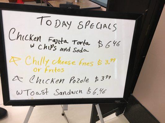 Daily specials at prices that can't be beat!