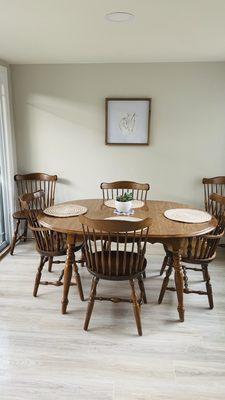 Walnut wood dining set