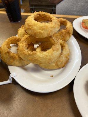 HALF order onion rings.