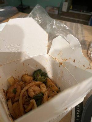 My Udon Noodles - V that I paid $17 for was not even filled to the top. I used Uber eats! DISAPPOINTED!!!!