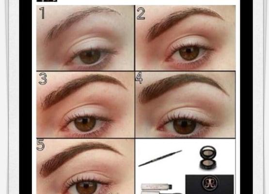 Step by step fill in using Anastasia Brows products!