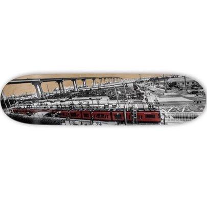 San Diego Bridge And Trolley Skateboard Deck by Trolly Co.