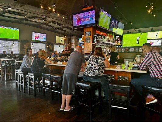 Bar area, the restaurant is very clean and friendly staff.