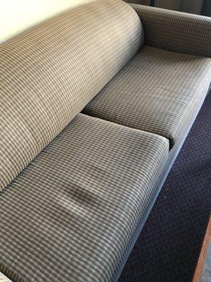 couch is barely staying together when you sit on it.