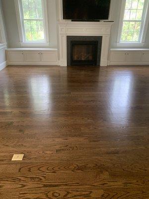 Our family room hardwood floors