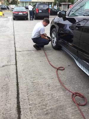 Free tire pressure check and no wait!