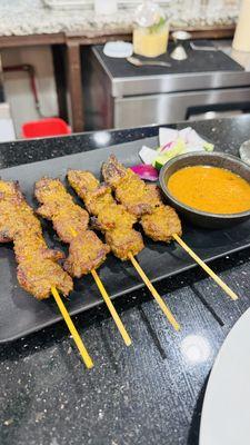 Malaysian Beef Satay (4 skewers)