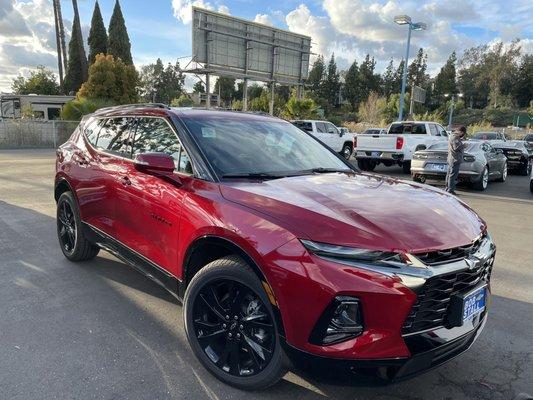 2021 Cherry Red Chevy Blazer RS