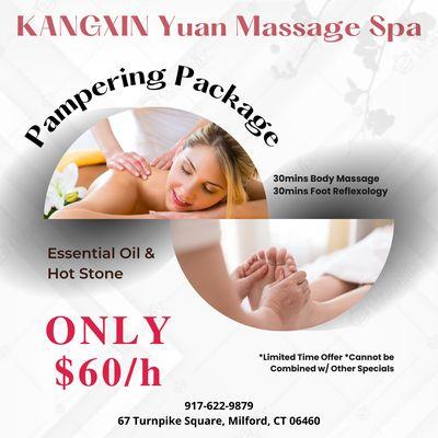 Walk-in Welcome
 Couples Massage Appointment Required 
 Call us at 917-622-9879