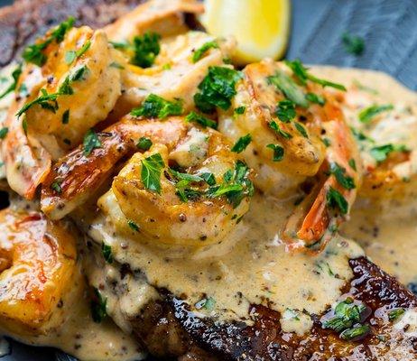 Black & Bleu Steak Scampi