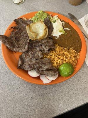 Carne asada plate