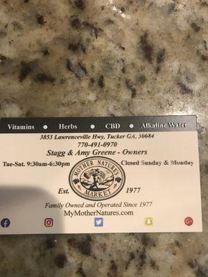 Store Business Card