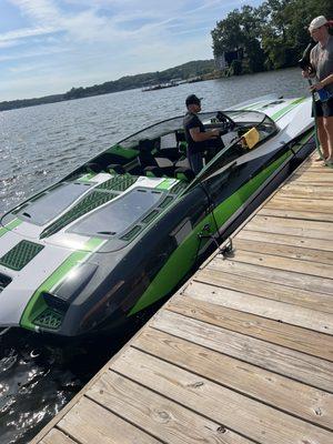 Boat getting fuel