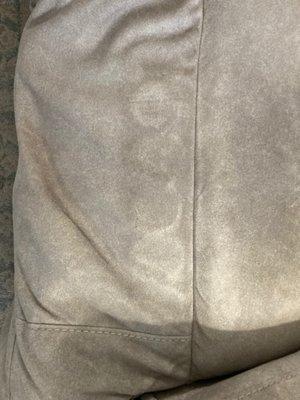 You can actually see the springs poking through in this photo of a sofa I purchased.