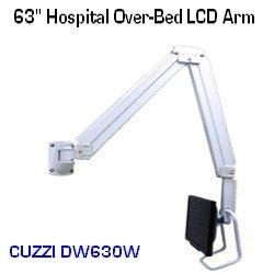 63" Long Wall Monitor arm - use in bed or medical dental chair