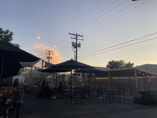 Patio at sunset