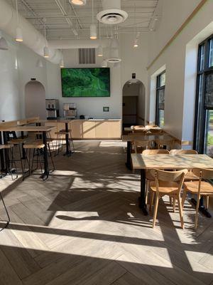 Dining room with morning sun