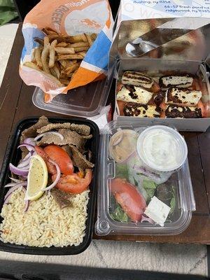 To go - meat platter and Haloumi Appetizer