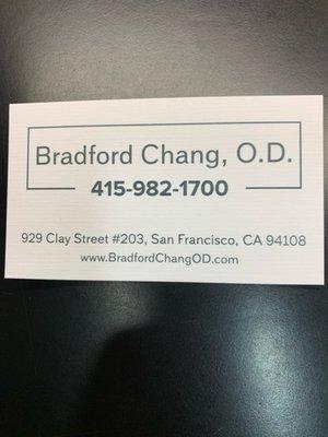 Bradford Chang, O D