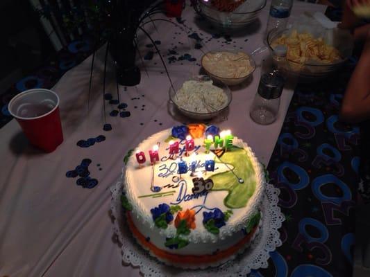 30th birthday golf cake