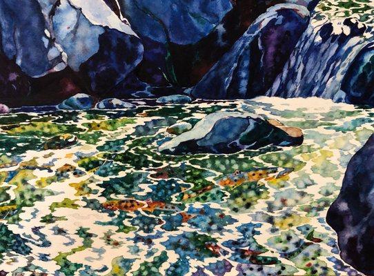 Details of Starvation Creek Triptych