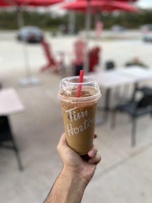 Amazing iced brown sugar cinnamon oat milk latte