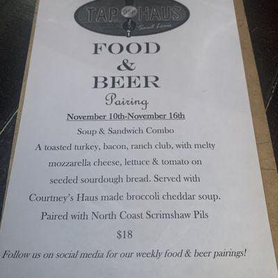 Food and beer pairing.