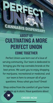 About Perfect Union weed dispensary