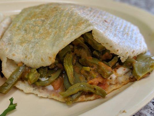 Gordita nopal. Includes rice and beans. $4.50.