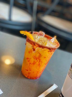 Mango chamoy margarita from the bar