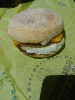 graveyard shift fresh-cooked takes a few extra minutes but can't beat a fresh sausage McMuffin with egg