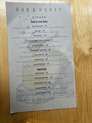 Dinner Menu