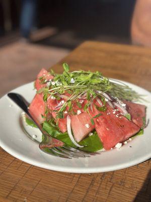 Special: watermelon salad. Refreshingly great on a hot day!