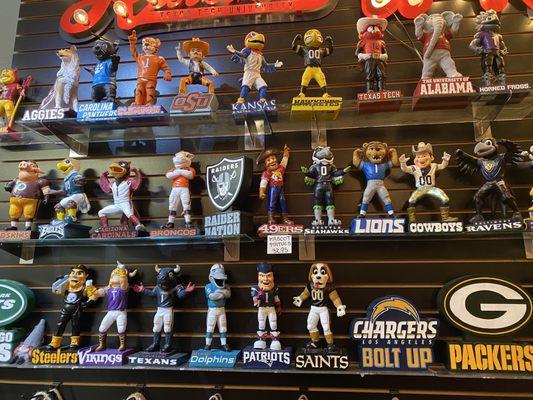 NFL Mascot statues