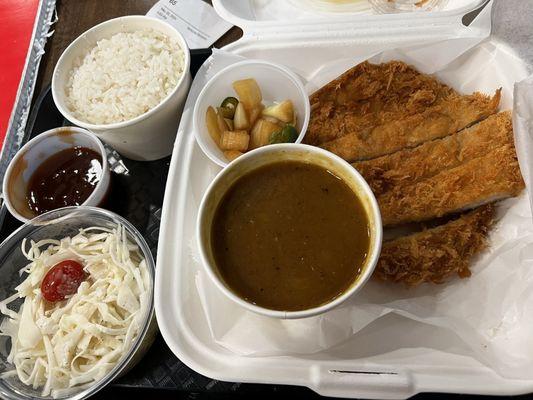 Curry katsu meal