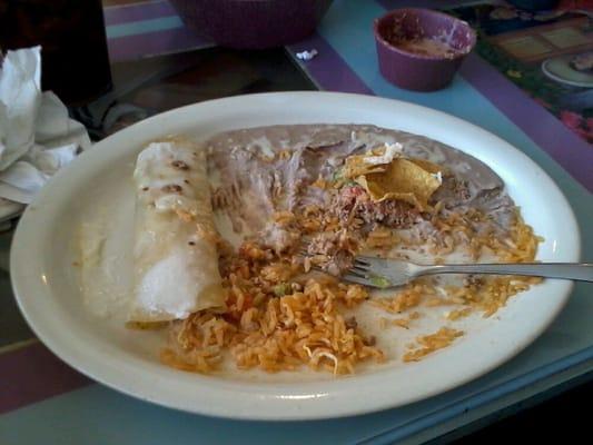 2 enchiladas and 1 taco!  Yummy!