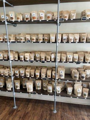 Walls of spices and blends!