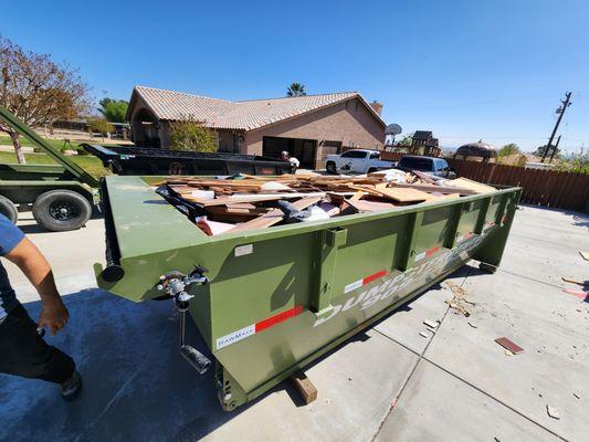 A local residential customer gettting an adu done on their home rented a dumpster through us to remove the debris from the jobsite