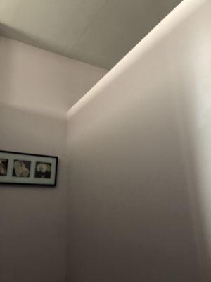 Gap in the ceiling to the room next door