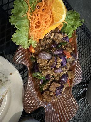 Spicy Eggplant with Ground Chicken