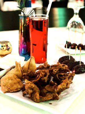 Punjabi Samosas and Assorted Pakoras + Rooh Afza