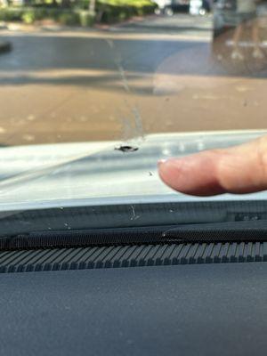 Small chip in windshield