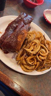 BBQ Ribs & curly fries