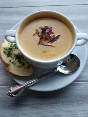 Butternut Squash Soup... Perfect on a cold winter's day!