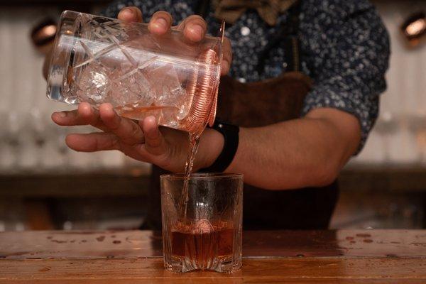 Pouring an Old Fashioned