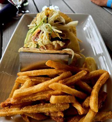 Tacos with fries