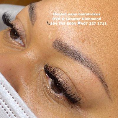 Healed pmu brows