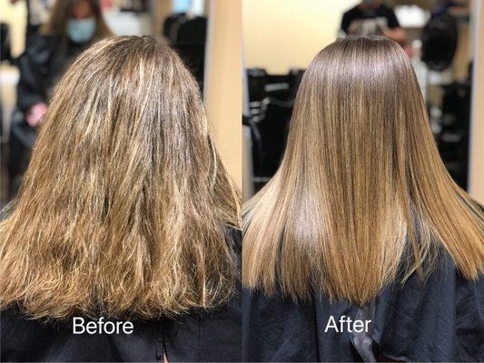 Keratin straight treatment