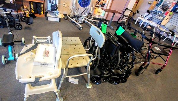 Shower chairs and other medical equipment