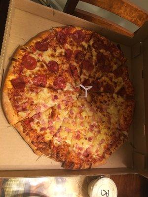 Half and half pizza!